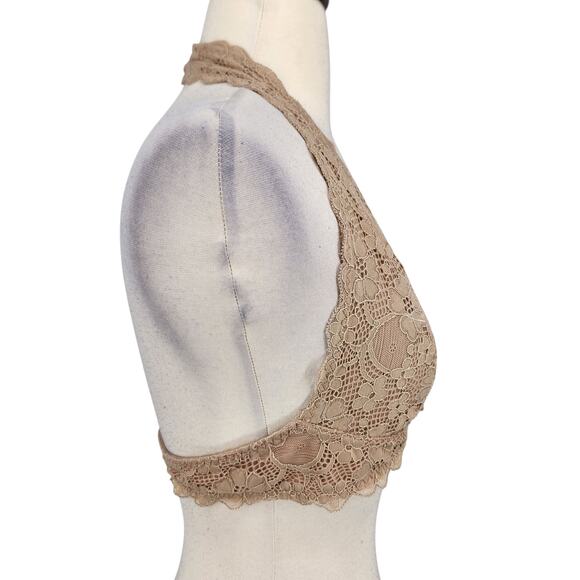 Free People Intimately Lace Halter Bralette  Size Large - Picture 5 of 8